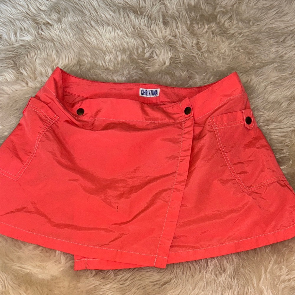 Low Rise Christina Orange Mini Skirt